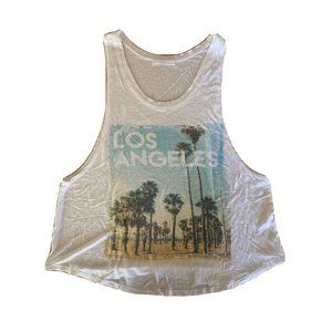 M. Fredric Women White Tank Top Size SM Pqlm Trees Los Angeles